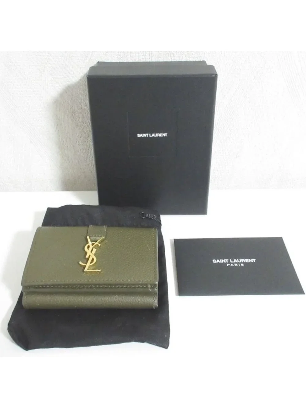 Saint Laurent Paris YSL Khaki LadySecond Wallet - Picture 9 of 10